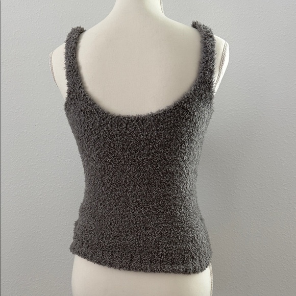 SKIMS Charcoal Fuzzy Knit Tank Top - Picture 3 of 3